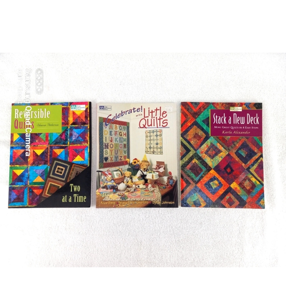 That Patchwork Place Quilt Books Reversible Quilts, Stack a new Deck...Lot of 3